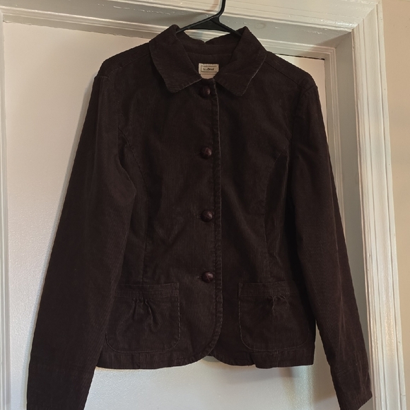 L.L. Bean Jackets & Blazers - L.L. Bean Dark Brown Corduroy Blazer, Preowned